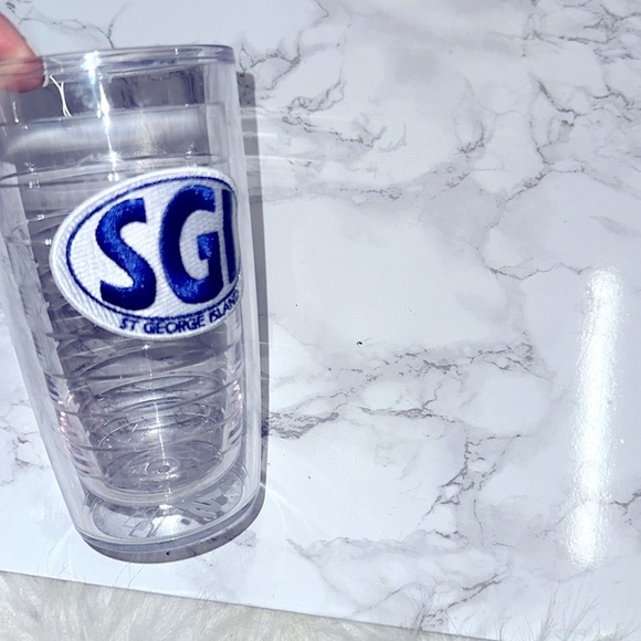 Tervis SGI St George Island Clear Tumbler with Blue Logo no lid - Picture 3 of 4